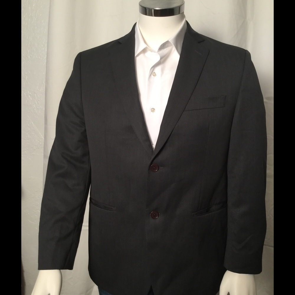 DKNY Men's Gray Wool Blazer/Sport Coat Size 40 Sm