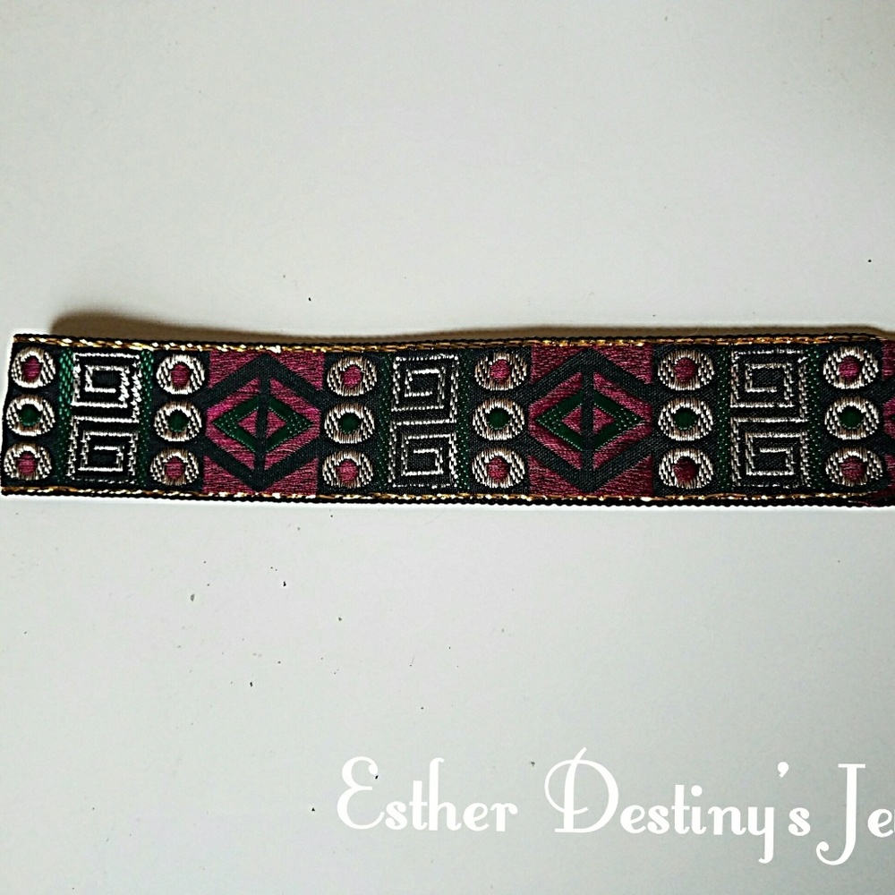 Purple Bohemian Style Embroidery Style Choker