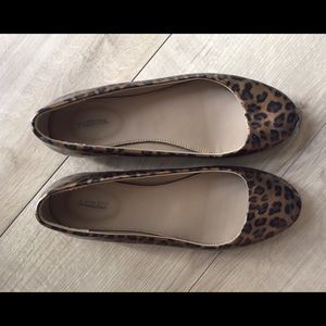 Cheetah print j crew flats