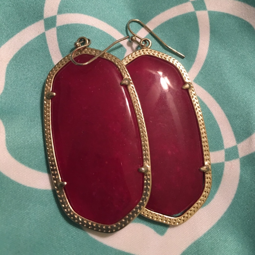 Red/Burgundy Danielle Kendra Scott Earrings