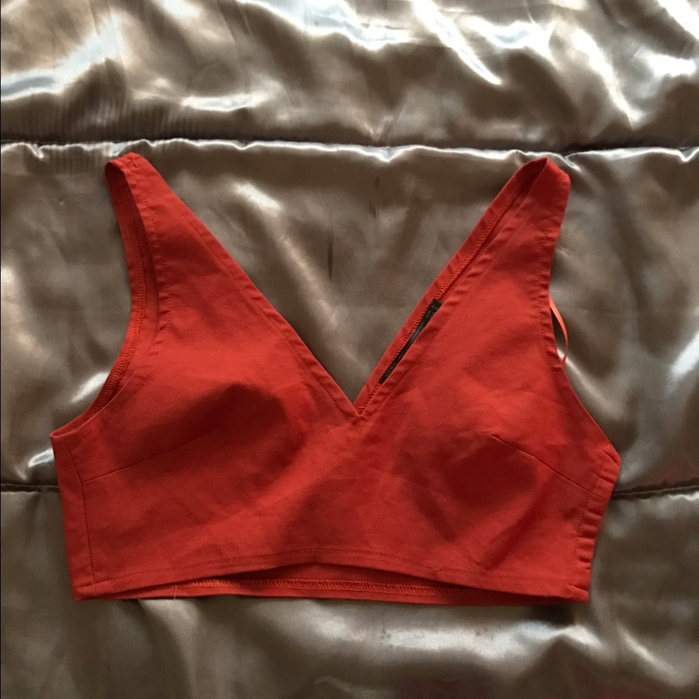 Deep V Crop Top