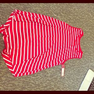 Red and white striped tank top