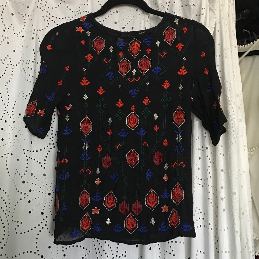 Embroidered top