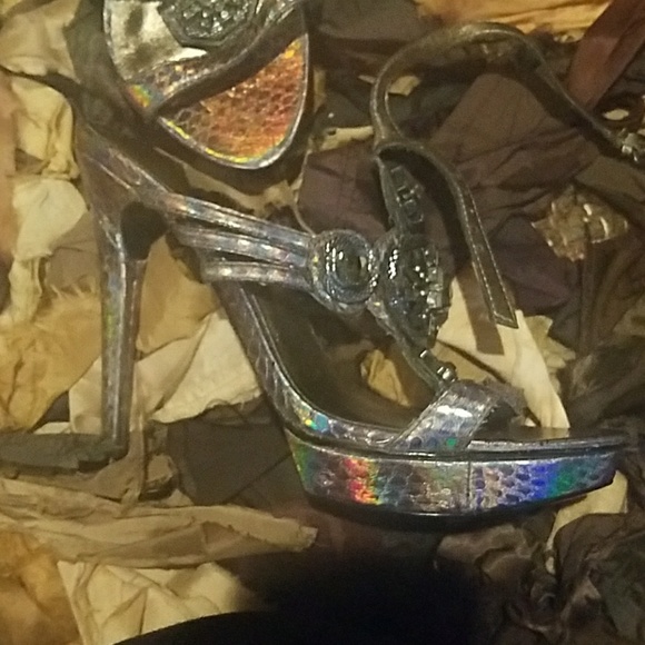 Pelle Moda Rainbow Serpent Heels 8m - Picture 2 of 4