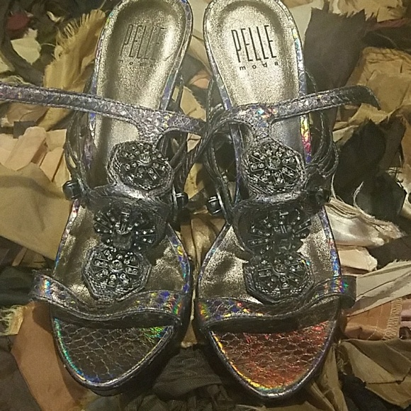 Pelle Moda Rainbow Serpent Heels 8m - Picture 3 of 4