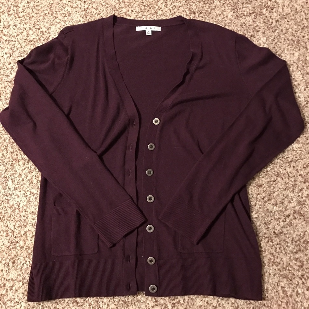 CAbi Billi plum cardigan
