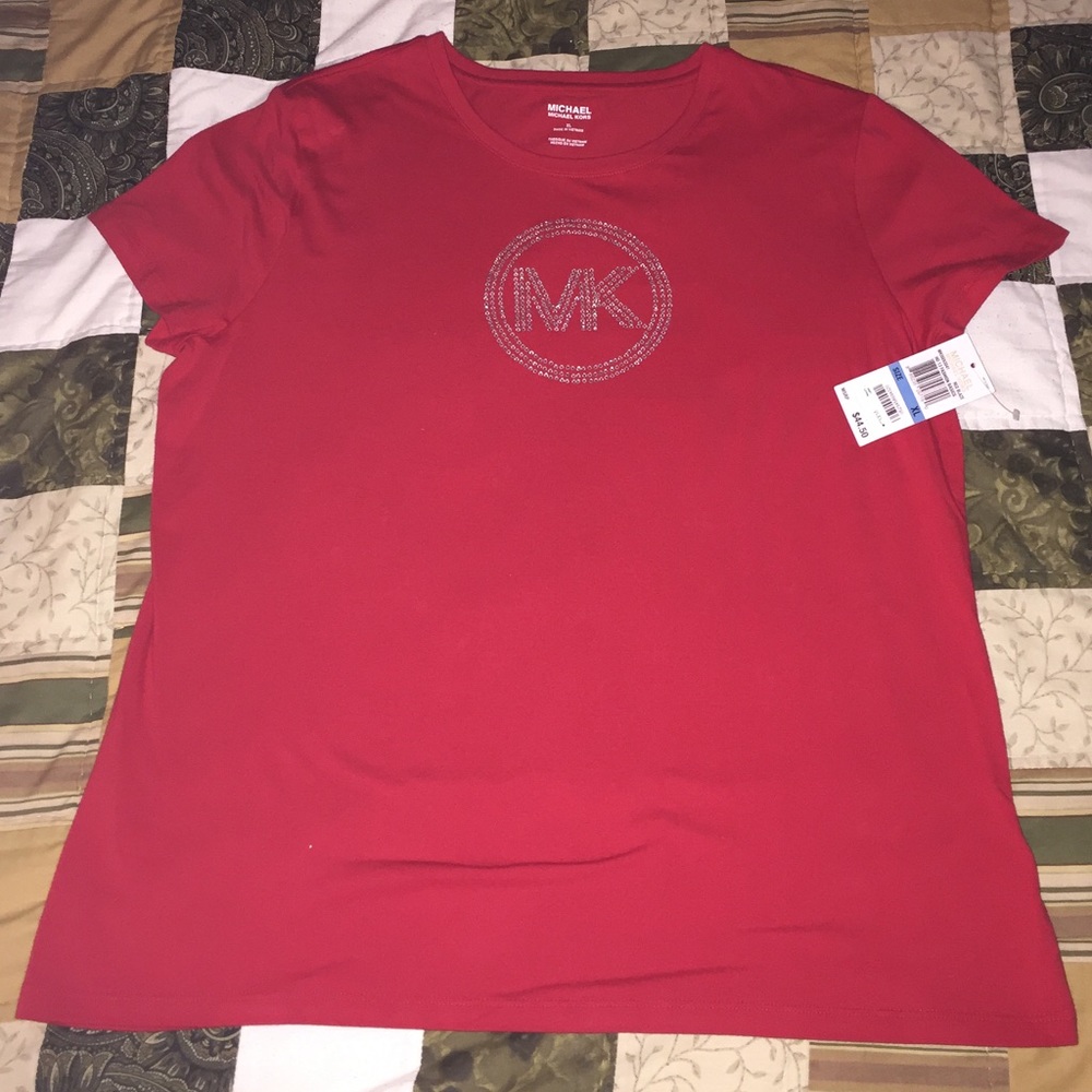 Michael Kors Red Short Sleeve T-Shirt NWT