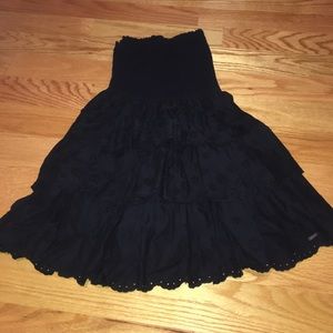 Strapless navy hollister dress