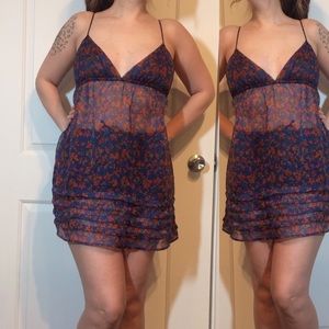 Sheer purple festival floral cami