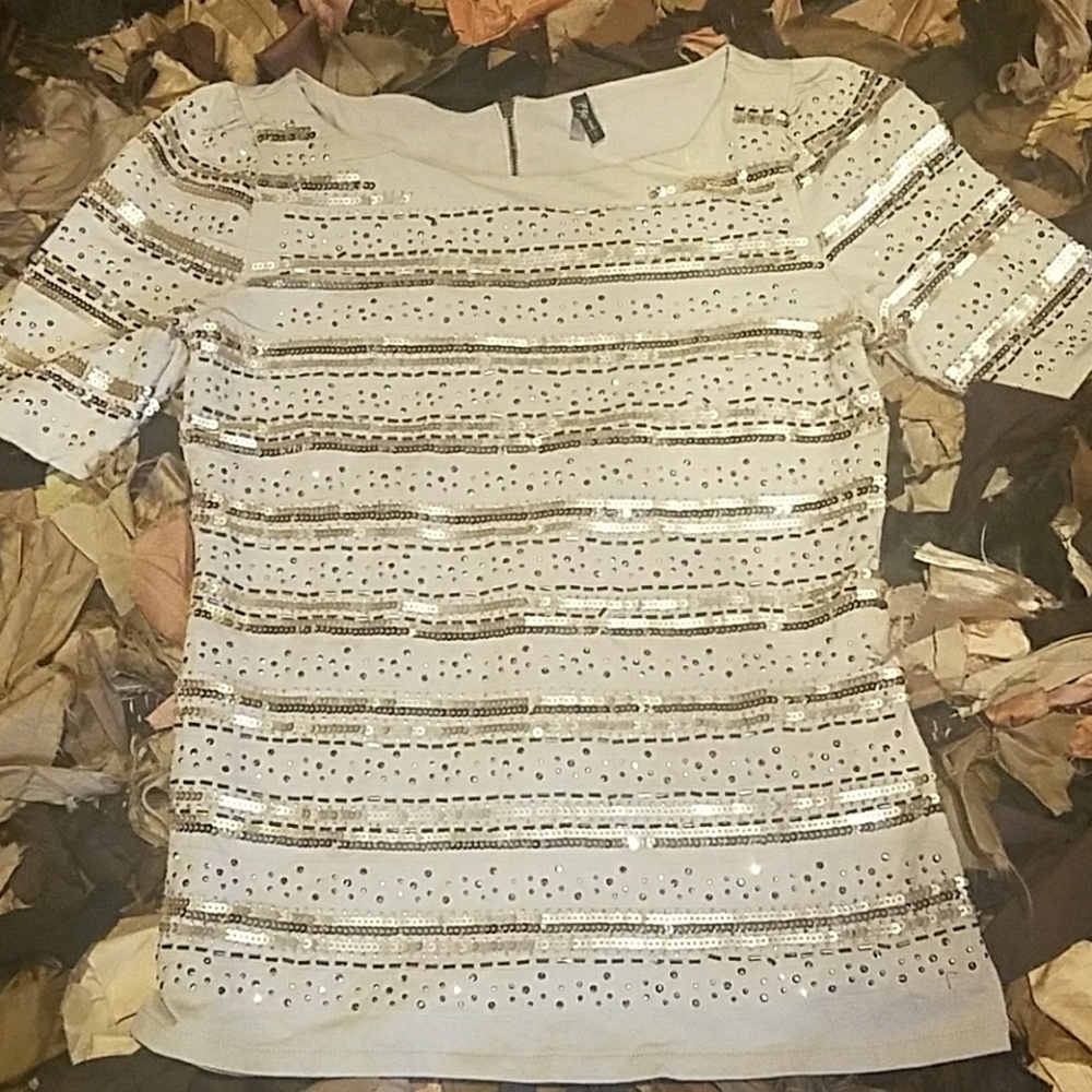 Sparkly Rose Gold Top