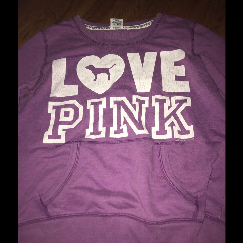 Pink Victoria's Secret purple sweatshirt