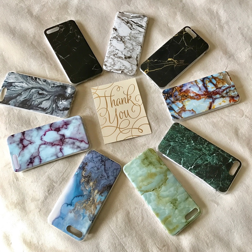 ✨New! Marble Me iPhone 7 Plus Case (Black/Gold) - Picture 3 of 3