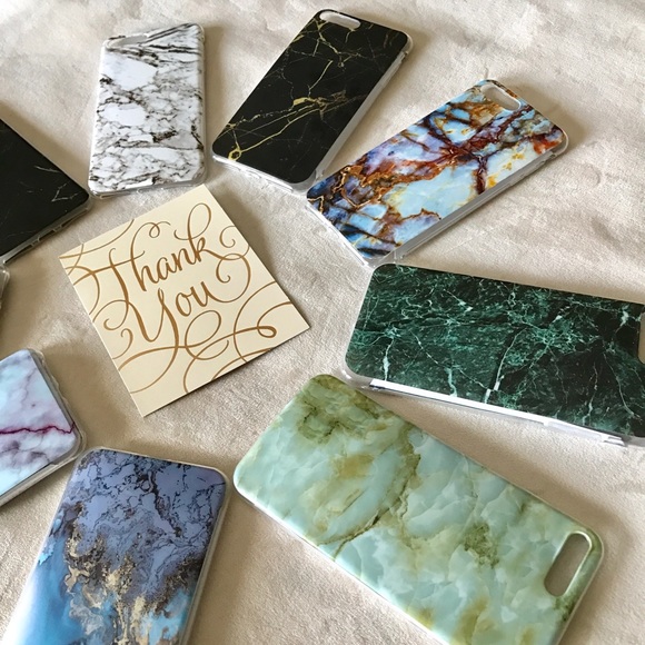 ✨New! Marble Me iPhone 7 Plus Case (Black/Gold) - Picture 2 of 3