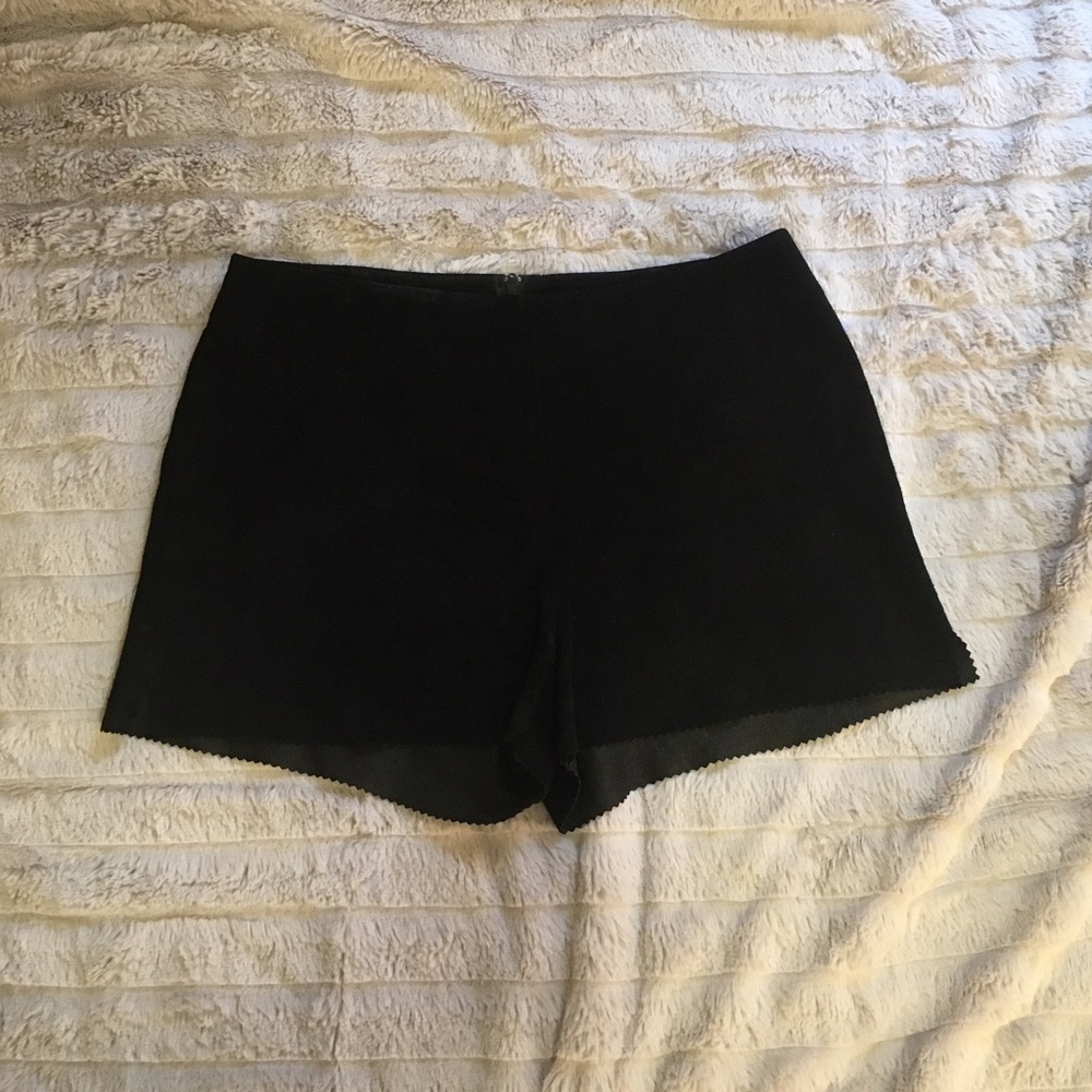 Bebe suede black shorts