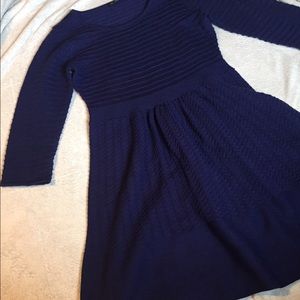 Jessica Simpson Texture Fit & Flare Sweater Dress