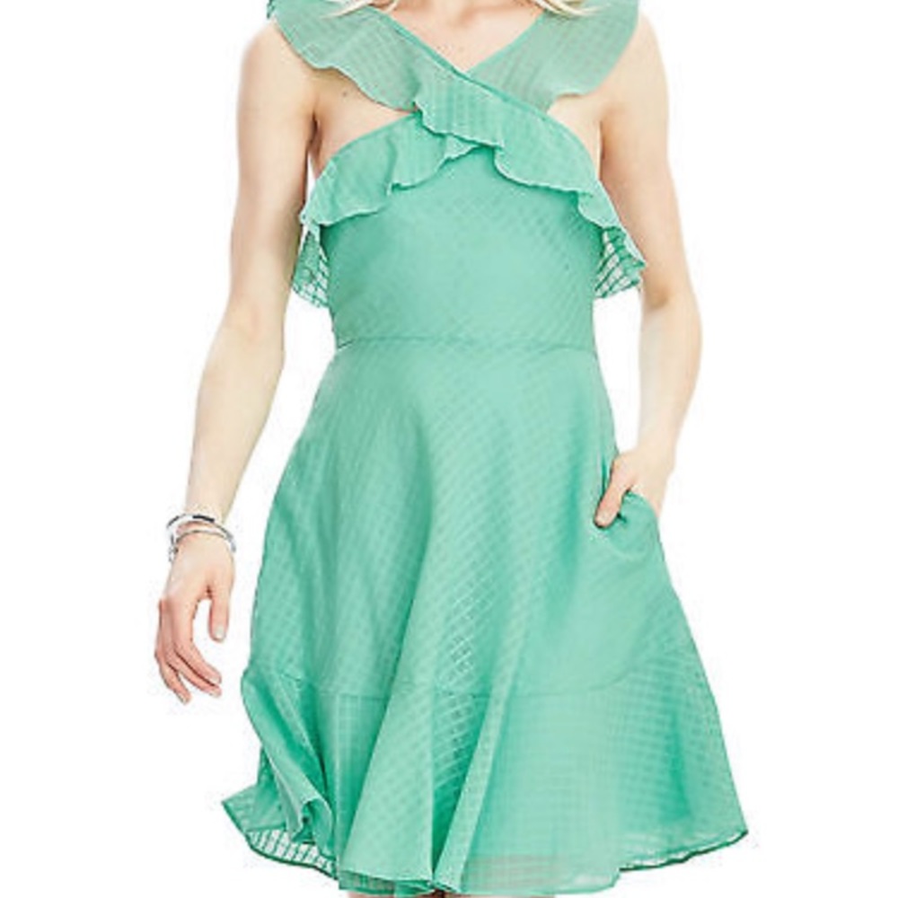 Banana Republic Mint Halter Ruffle Dress