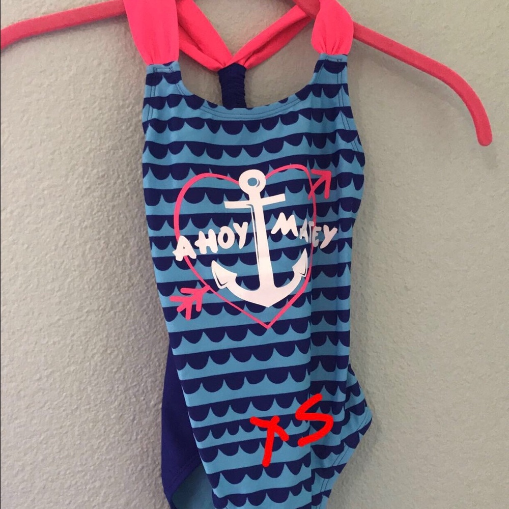SALE NWT Ahoy Matey Girls Swim Suit - Picture 3 of 3