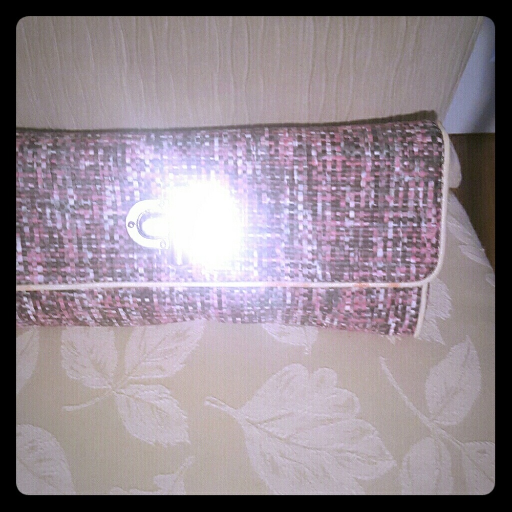 Pink and gray clutch new