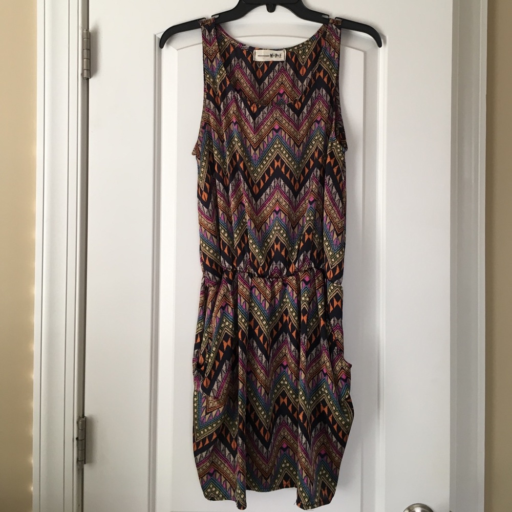 Multi-colored Silk Mini Dress