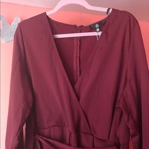 Wrap Belted satin jumpsuit