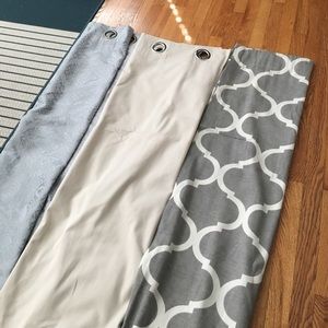 Set of 3 6foot curtains