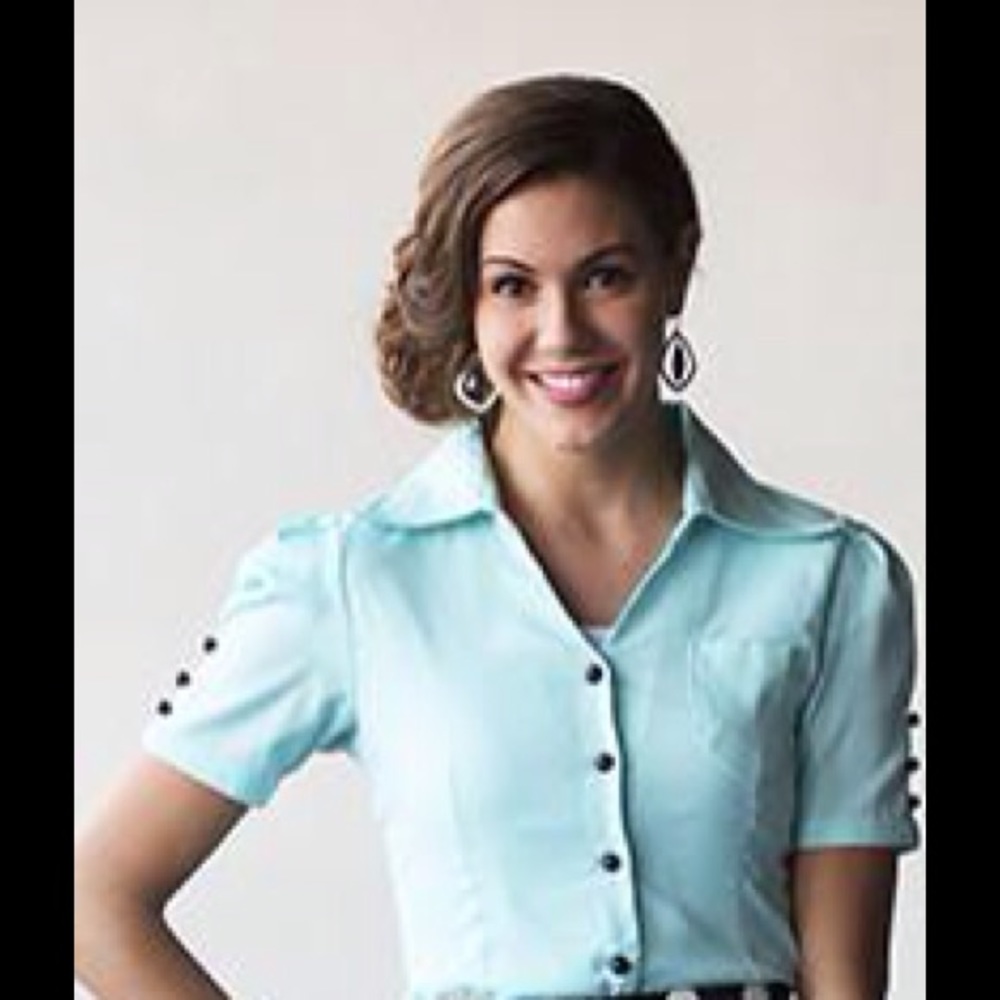 Button Front Shirt by MikaRose Rose