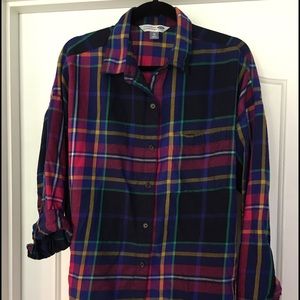 XL Old Navy Multicolored Boyfriend Flannel Shirt