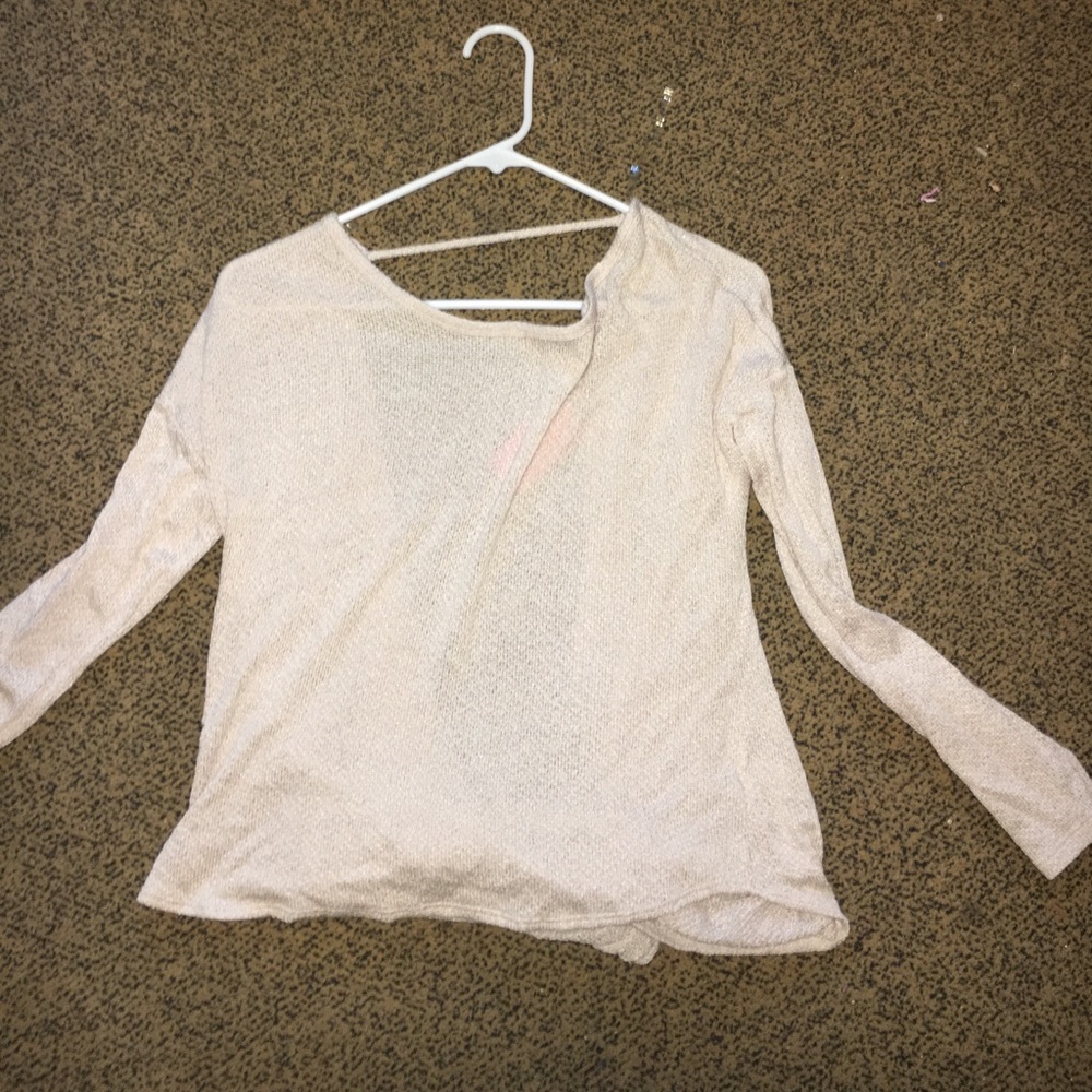 Open back long sleeve shirt