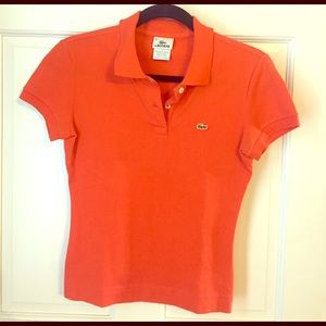 Orange Lacoste polo size 38