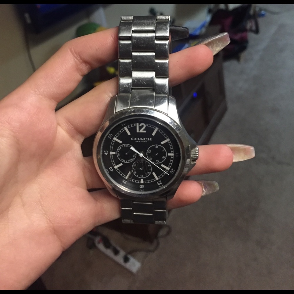 silver mens coach watch - Picture 1 of 2