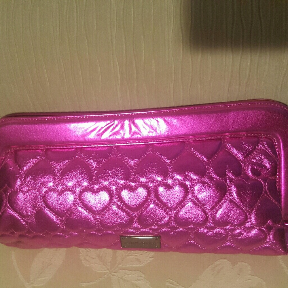 Hot pink Betsy Johnson clutch