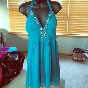 Baby doll turquoise dress