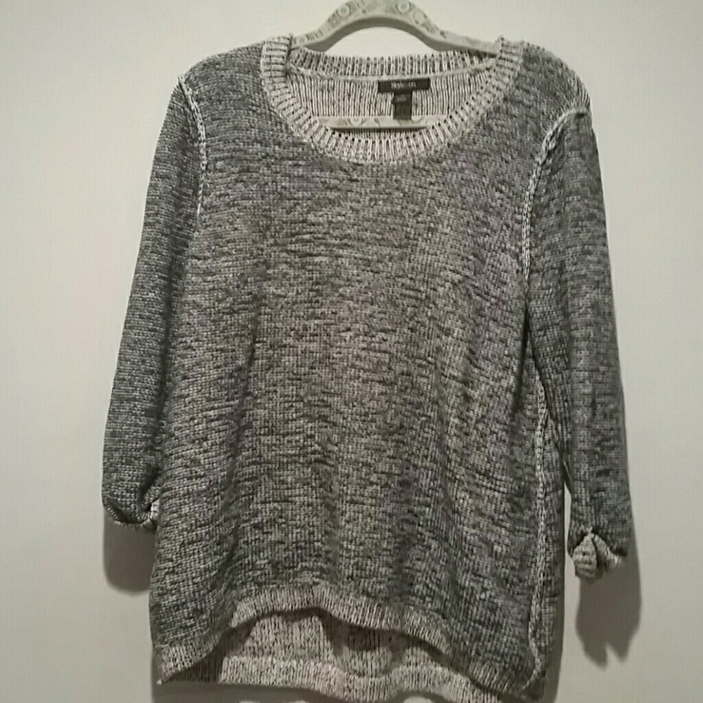 Blue denim color hi lo sweater