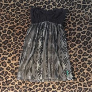 Aztec print Billabong strapless dress