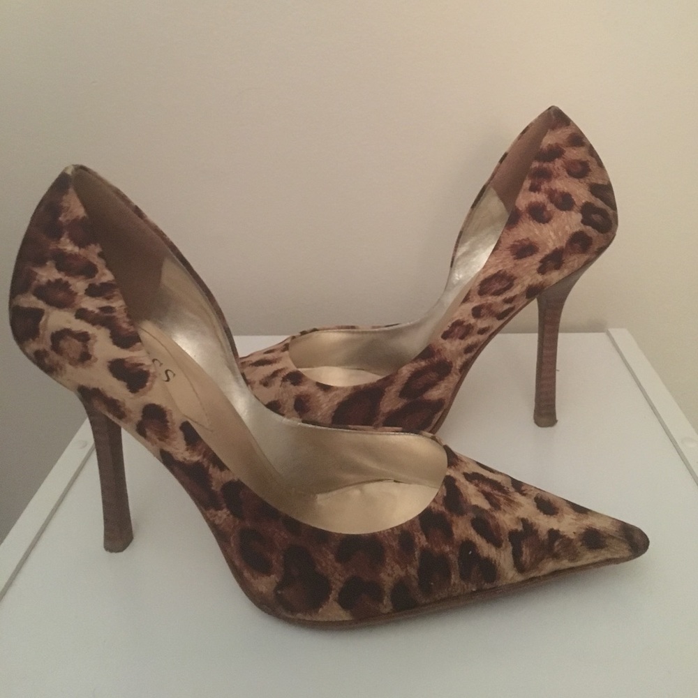 Guess leopard pumps multi fabric