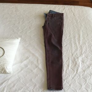 Carmar maroon wax finish denim