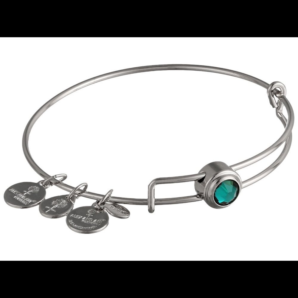 {alex & ani} sacred studs emerald love bracelet