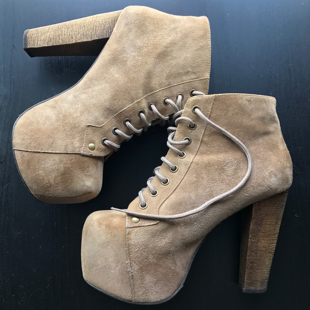 Jeffrey Campbell Lita in Taupe Suede