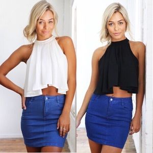 Tank top blouse, sheer, black