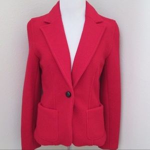 J. Crew red 100% wool jacket/ blazer size 2-4