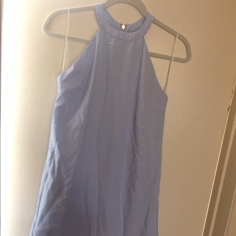Light blue mini summer dress