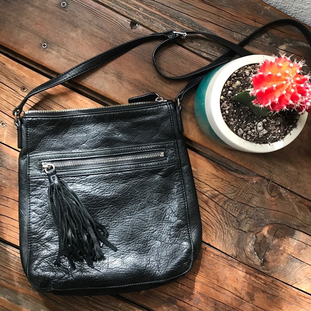 Margot black leather purse