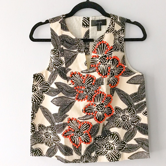 J. Crew Tops - J. Crew cotton floral top, size 4