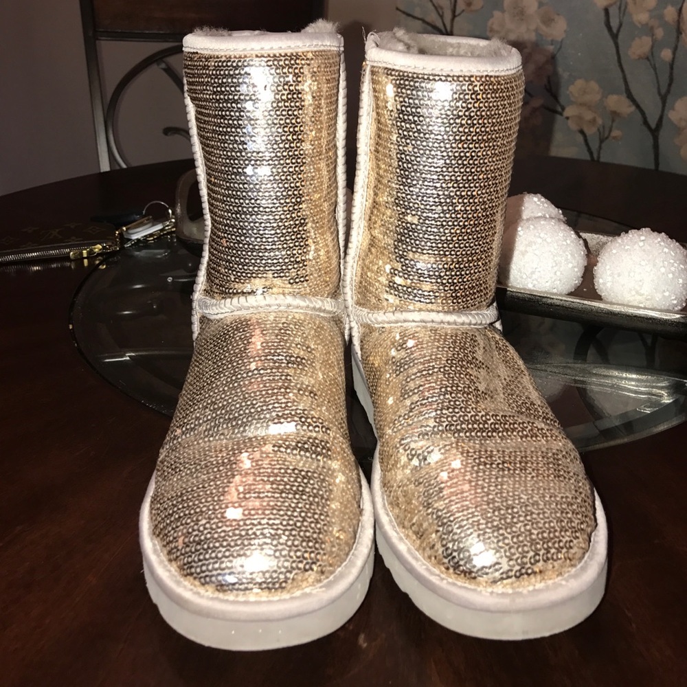 Silver Sequin Uggs
