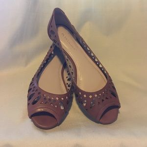 BCBG open toe flat