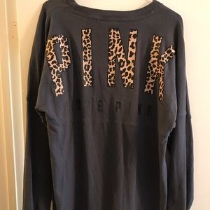 Leopard Pink Sweatshirt- Size M