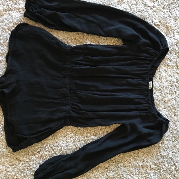 SHOW ME YOUR MUMU Black Off the Shoulder Romper - Picture 3 of 4