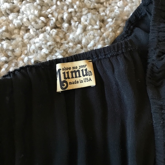 SHOW ME YOUR MUMU Black Off the Shoulder Romper - Picture 4 of 4