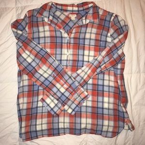 Jcrew Plaid Collared Shirt