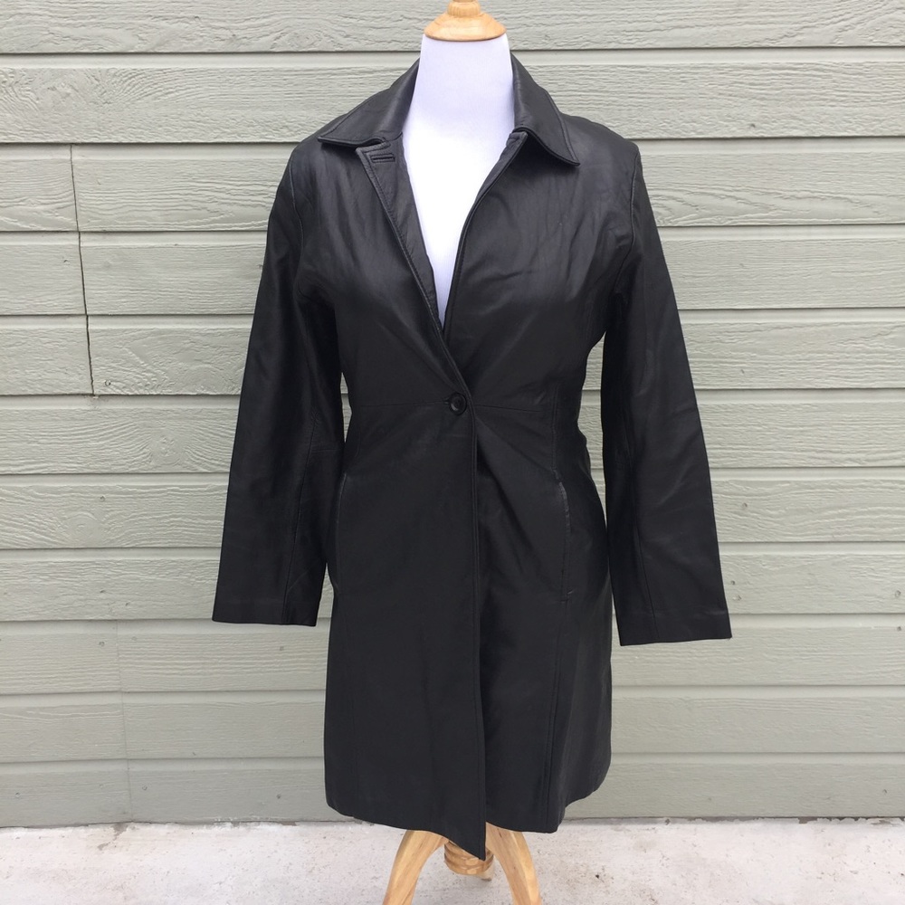 Vintage Leather Duster Jacket